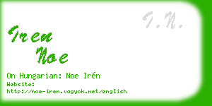 iren noe business card